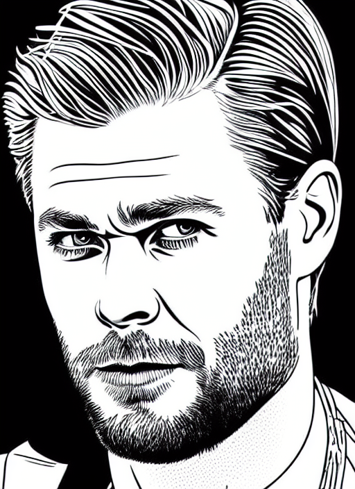 Chris Hemsworth Coloring Pages