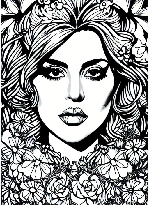 Lady Gaga Coloring Pages